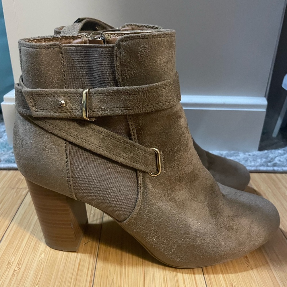 Charles Albert Brown Camel Ankle Boots
